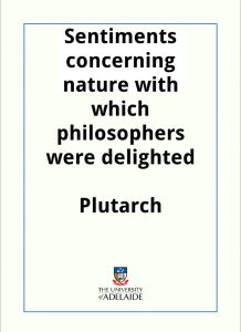 Download Sentiments concerning nature with which philosophers were delighted pdf, epub, ebook