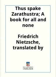 Download Thus spake Zarathustra; A book for all and none pdf, epub, ebook