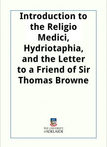 Download Introduction to the Religio Medici, Hydriotaphia, and the Letter to a Friend pdf, epub, ebook