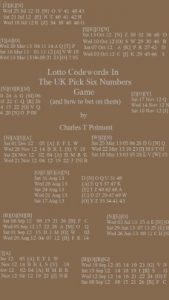 Download Lotto Codewords In The UK Pick Six Numbers Game (and how to bet on them) pdf, epub, ebook