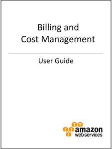 Download Amazon Billing and Cost Management User Guide pdf, epub, ebook