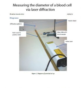 Download Measuring the diameter of a blood cell via laser diffraction pdf, epub, ebook
