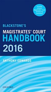 Download Blackstone’s Magistrates’ Court Handbook 2016 pdf, epub, ebook