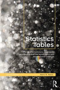 Download Statistics Tables: For Mathematicians, Engineers, Economists and the Behavioural and Management Sciences pdf, epub, ebook