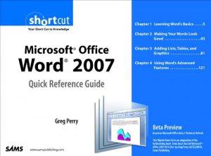 Download Microsoft Office Word 2007 Quick Reference Guide, Beta Preview pdf, epub, ebook