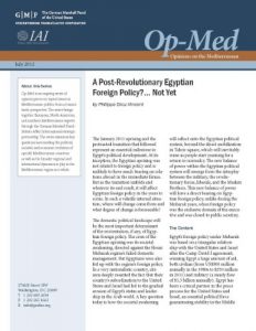 Download A Post-Revolutionary Egyptian Foreign Policy?… Not Yet pdf, epub, ebook