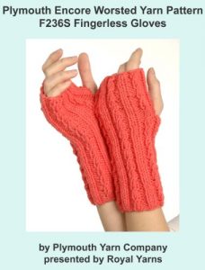 Download Plymouth Encore Worsted Yarn Knitting Pattern F236S Fingerless Gloves (I Want To Knit) pdf, epub, ebook