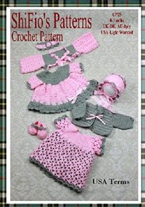 Download Crochet Pattern – CP25 – 2 dresses, shrug, cardigan, shoes, bonnet, headband – 0-3mths – USA Terminology pdf, epub, ebook