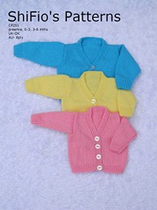 Download Knitting Pattern – KP251 – baby v neck cardigans – preemie, 0-3mths, 3-6mths pdf, epub, ebook