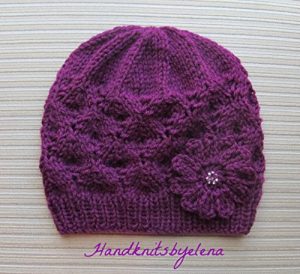 Download Knitting Pattern Hat with Textured Rhombuses for a Lady in Two Sizes pdf, epub, ebook