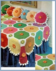 Download Colorful Throw & Pillows – Vintage Crochet Pattern pdf, epub, ebook