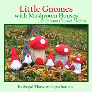 Download Little Gnomes with Mushroom Houses Amigurumi Crochet Pattern pdf, epub, ebook